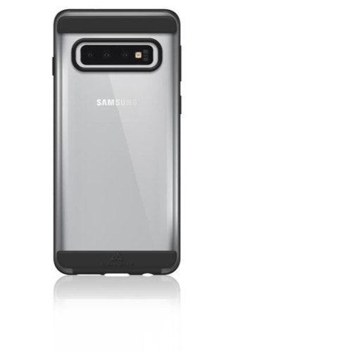 BLACK ROCK SAMSUNG GALAXY S10 COVER IN TPU ANTI SHOCK ASSORBION TRASPARENTE/NERO